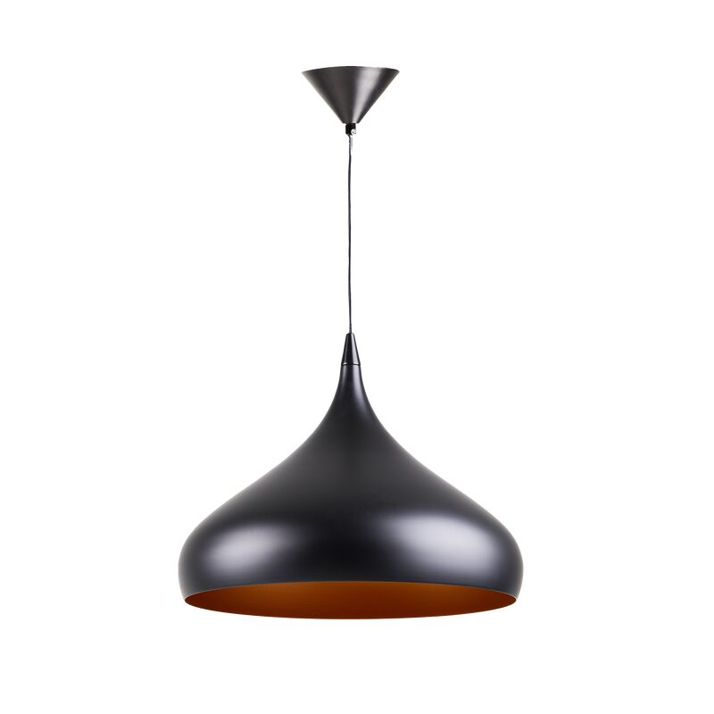Suspension VISCONTI coloris noir et or 34,5 x 42,2 cm