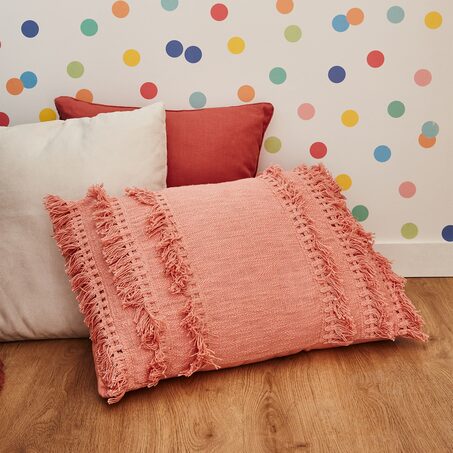 Coussin LARA coloris rose 40 x 60 cm