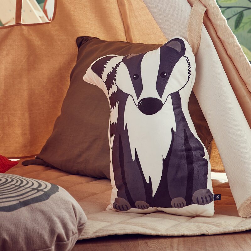 Coussin MEEKO coloris blanc / noir 36 x 46 cm