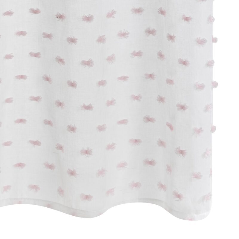 Voilage TESSA coloris rose pâle 140 x 240 cm