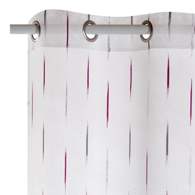 Voilage ORION coloris bordeaux 140 x 260 cm