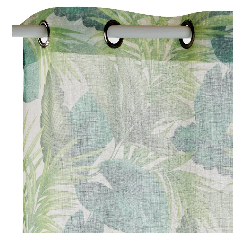 Voilage Lin PECAN coloris vert 150 x 240 cm