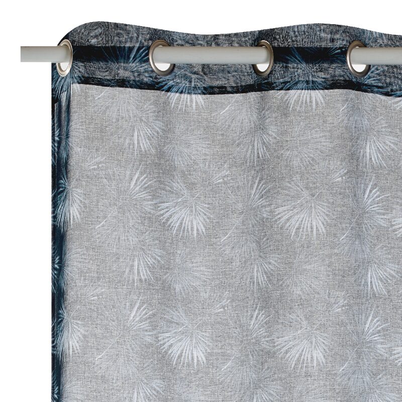 Voilage YAPA coloris bleu nuit 135 x 240 cm