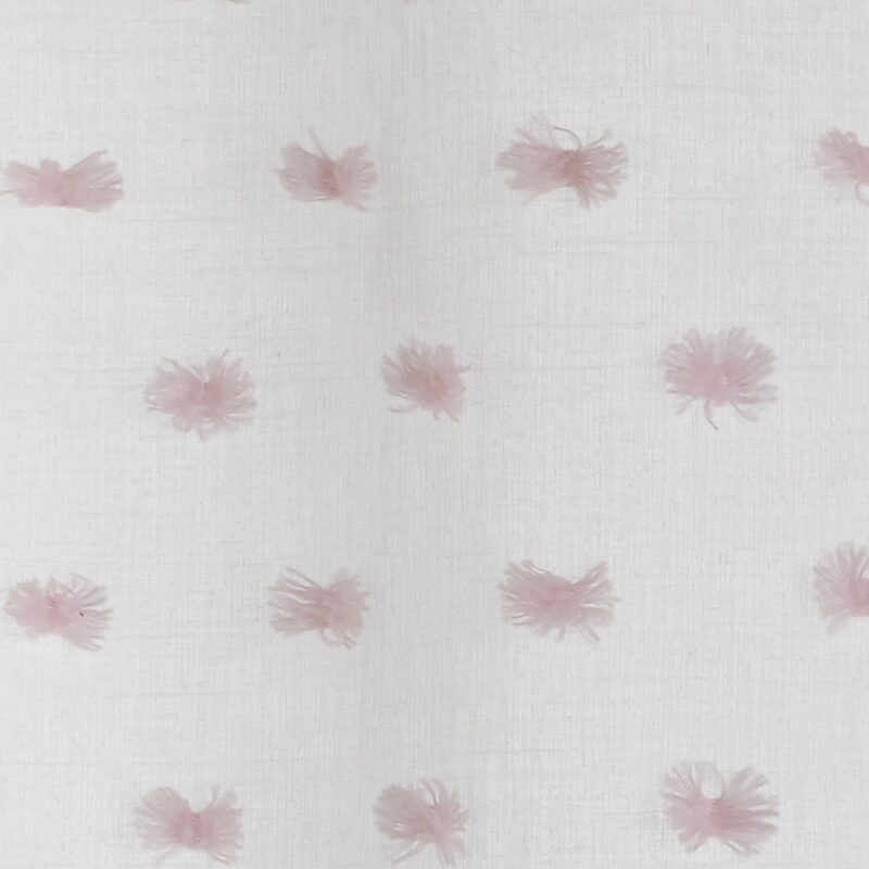 Voilage TESSA coloris rose pâle 140 x 240 cm