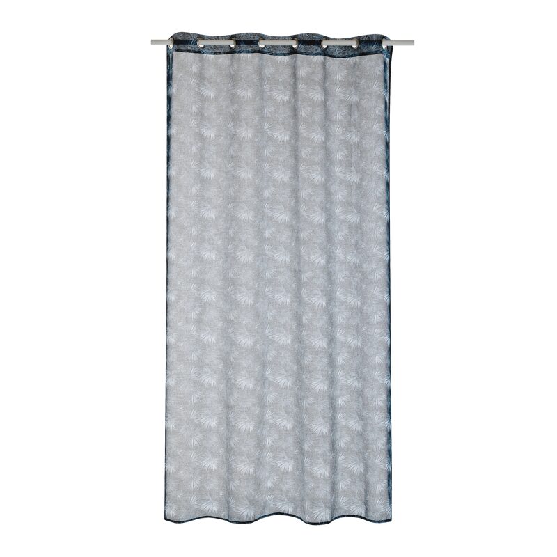 Voilage YAPA coloris bleu nuit 135 x 240 cm