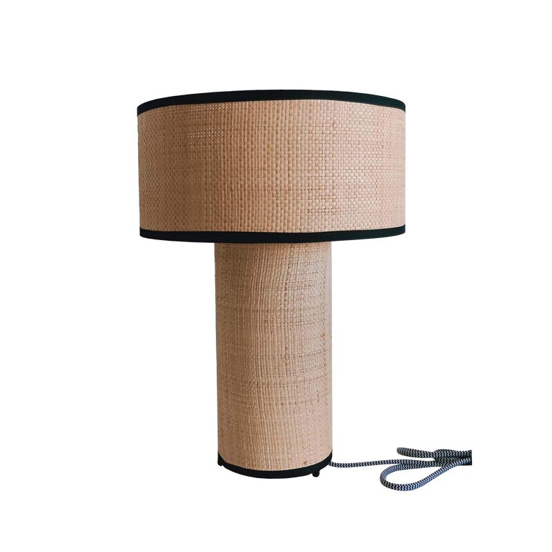 Lampe à poser MADAGASCAR coloris raphia 39 x 28 cm