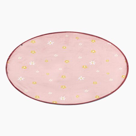 Tapis ANNA coloris rose 100 x 100 cm