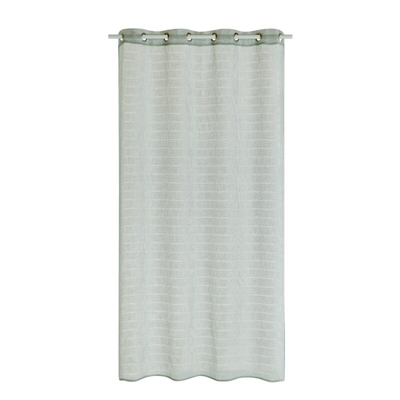 Voilage LIZEA coloris bleu menthol 140 x 240 cm