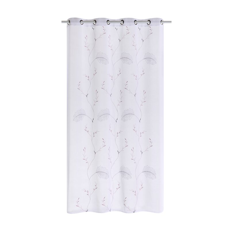Voilage DARNIA coloris rose pâle 140 x 240 cm