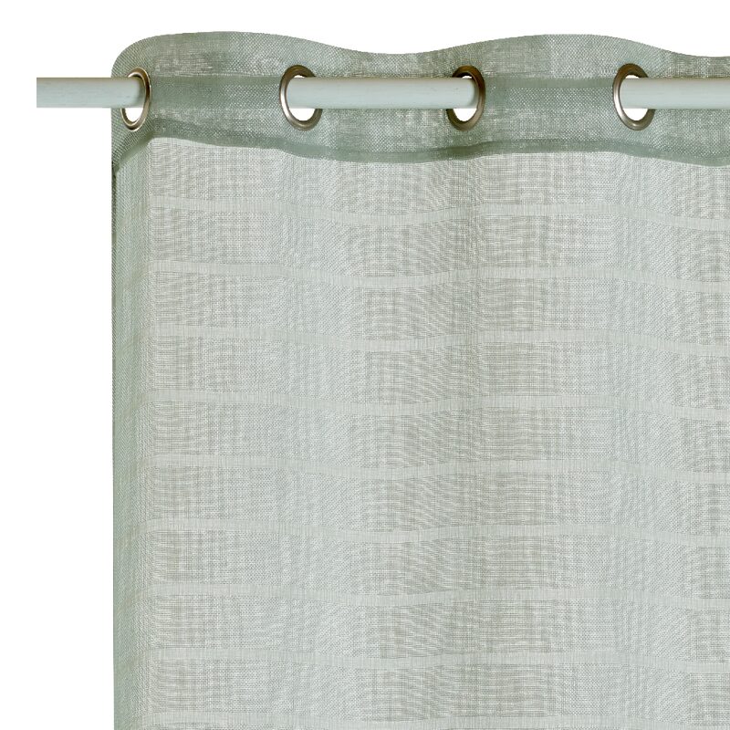 Voilage LIZEA coloris bleu menthol 140 x 240 cm