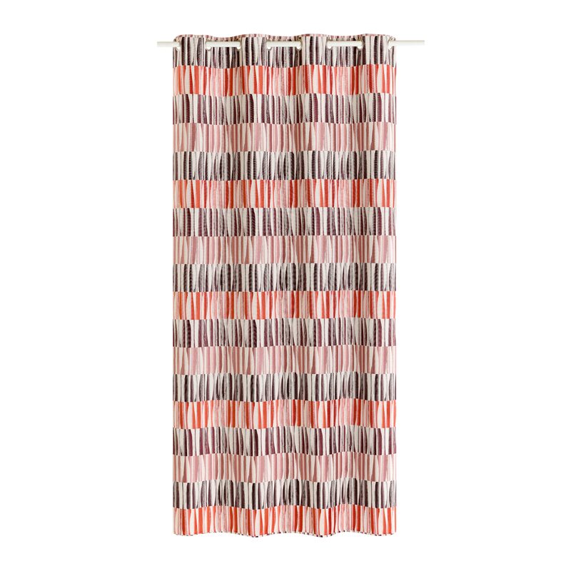 Rideau KILAWI coloris terracotta 140 x 260 cm