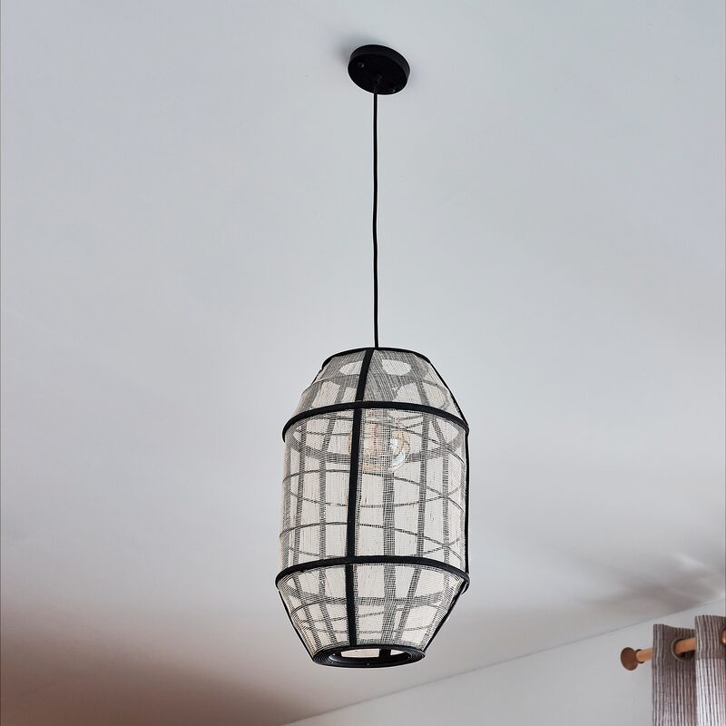 Suspension PELLA coloris blanc cassé 45,5 x 29 cm
