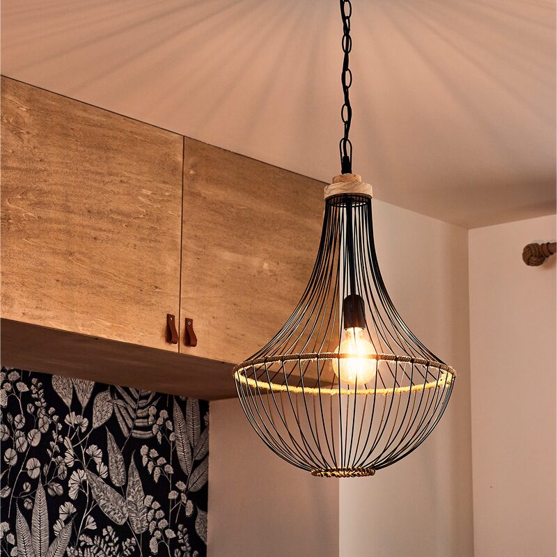Suspension GARANCE coloris noir 50 x 35 cm