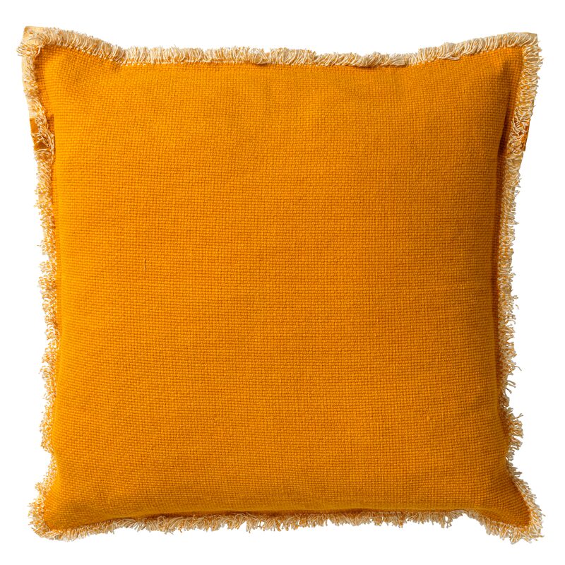 Coussin BURTA coloris jaune safran 60 x 60 cm