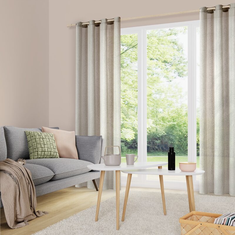 Rideau Lin JODJA coloris gris 140 x 260 cm