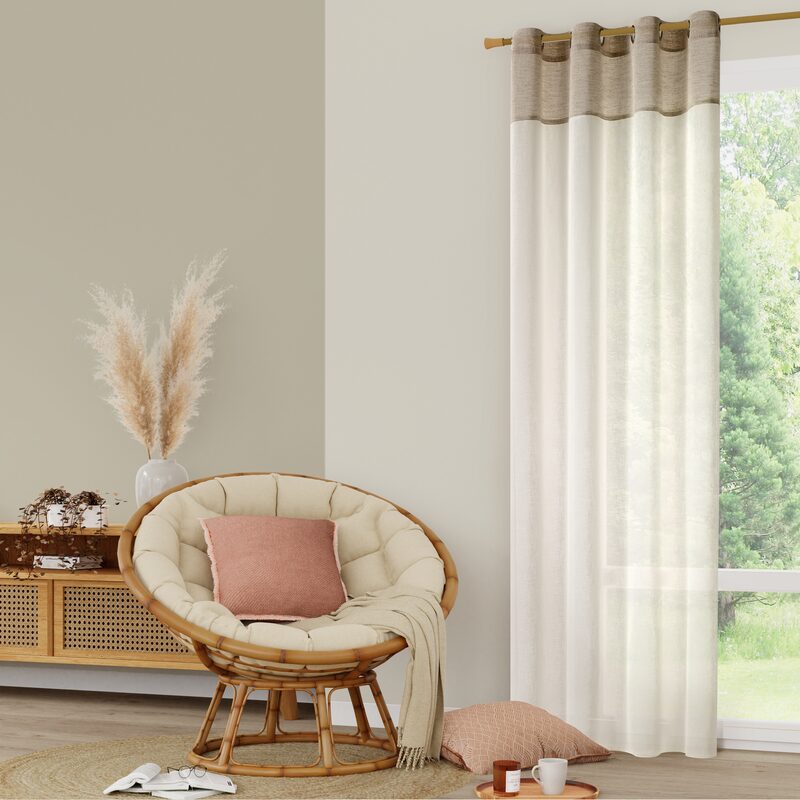 Voilage ILARIA coloris beige 140 x 240 cm