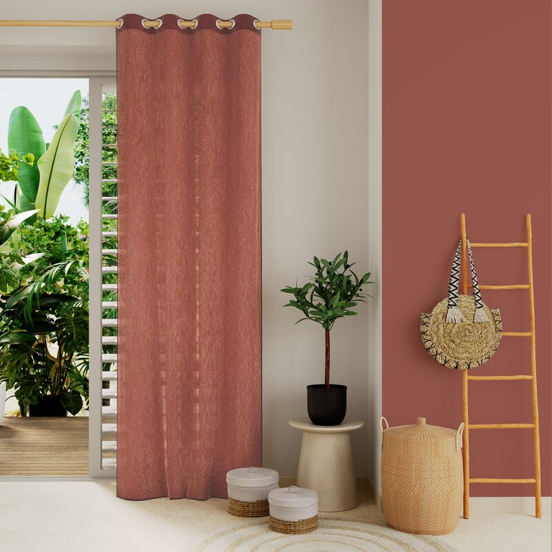 Voilage CHELLA coloris santal 140 x 240 cm