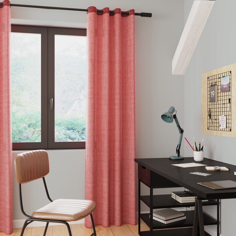 Voilage NOLAN coloris poterie 140 x 240 cm