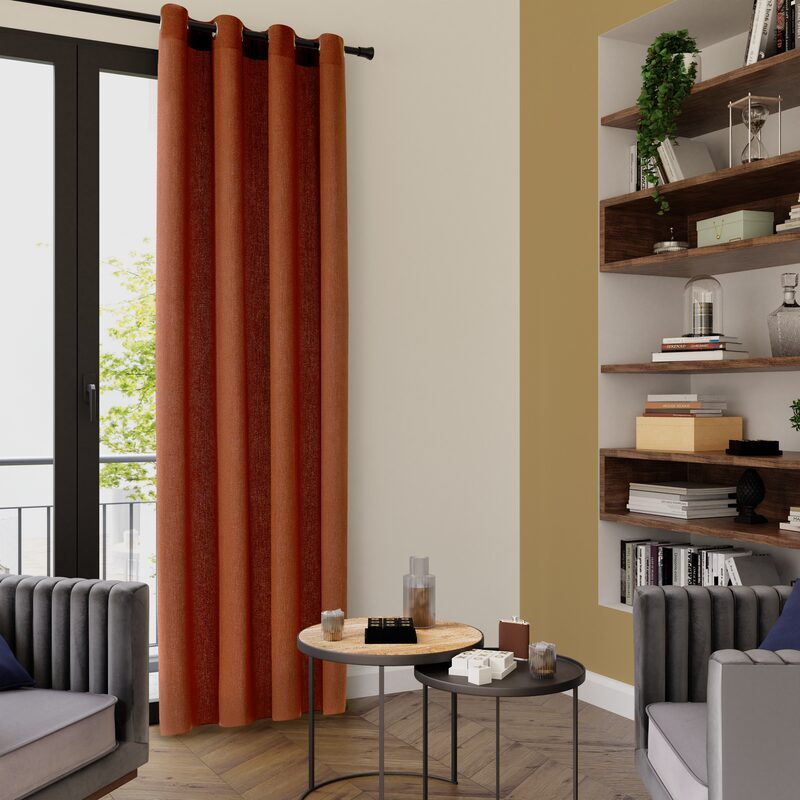 Rideau SCOTT coloris rouille 140 x 260 cm
