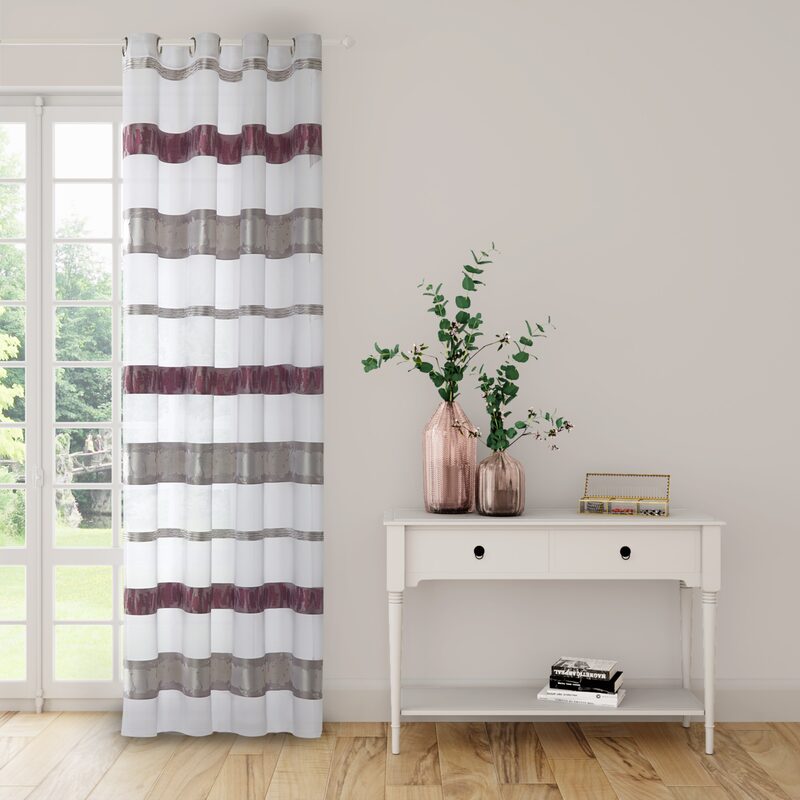 Voilage SIERRA coloris aubergine 140 x 240 cm