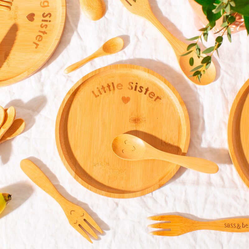 Assiette LITTLE SISTER coloris bois clair