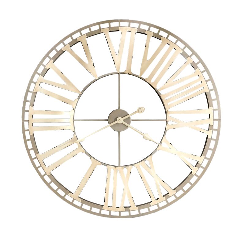 Horloge en métal NIMES coloris beige