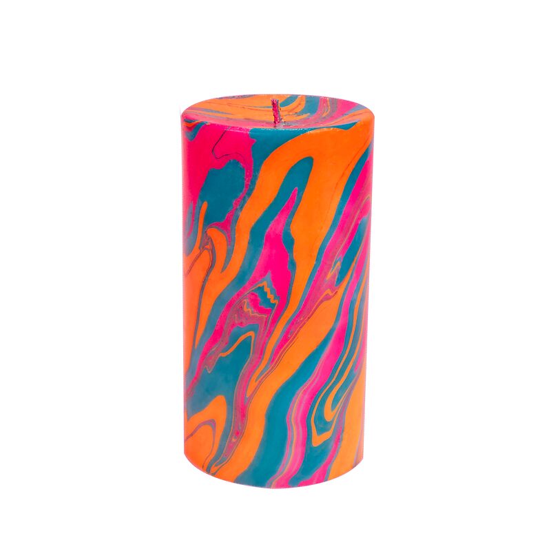 Bougie cylindrique CALYPSO coloris multicolore