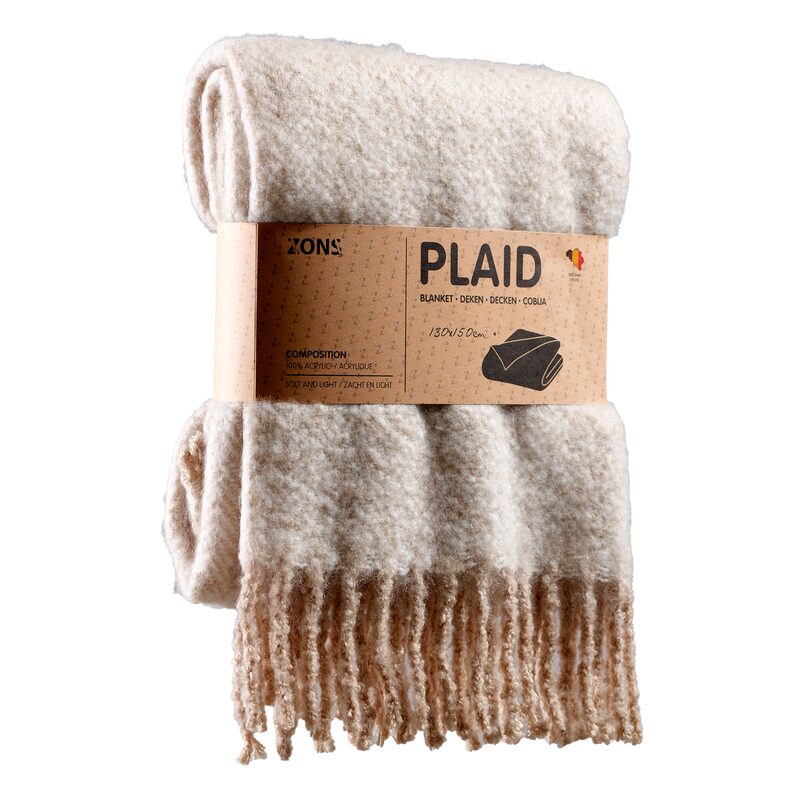 Plaid FREJA coloris beige