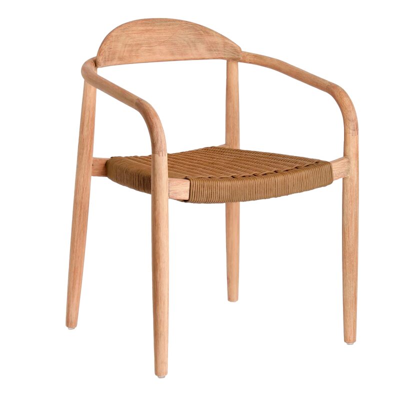 Chaise NINA coloris marron, naturel