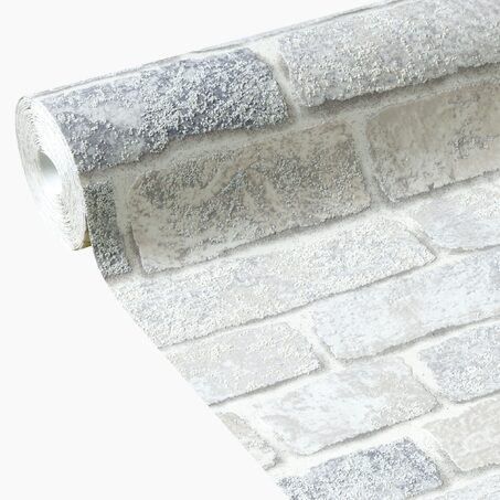 Papier peint intissé ATLANTA coloris gris perle