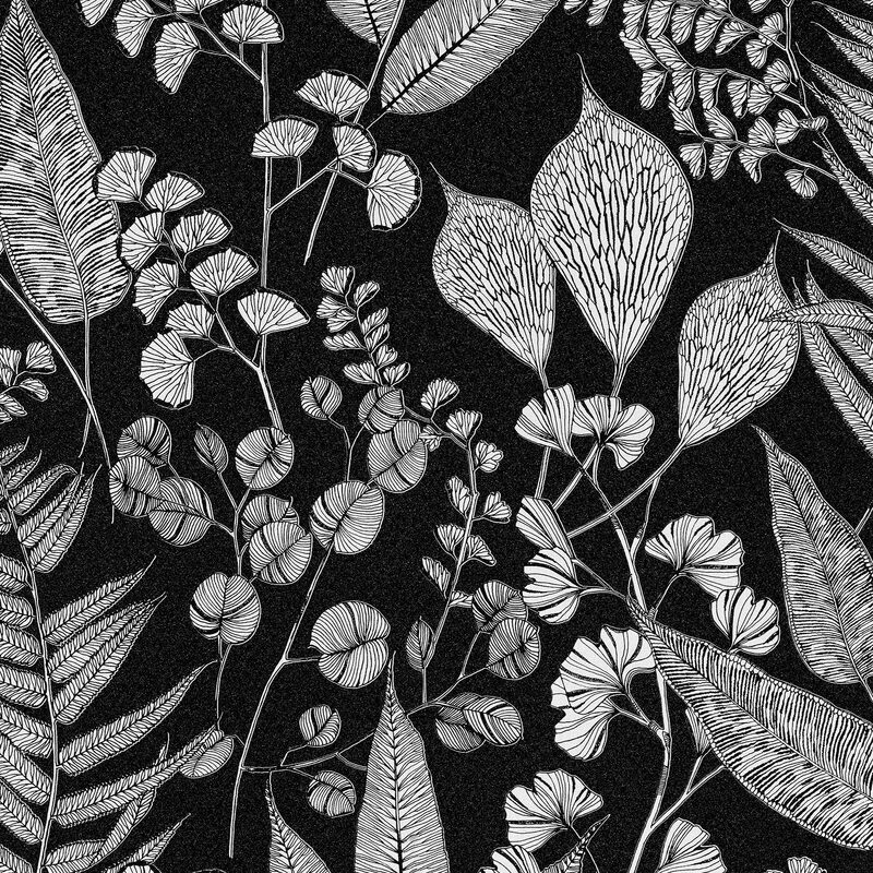 Papier peint intissé MAELYS coloris noir