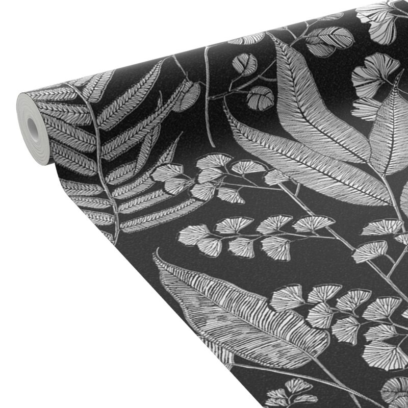 Papier peint intissé MAELYS coloris noir
