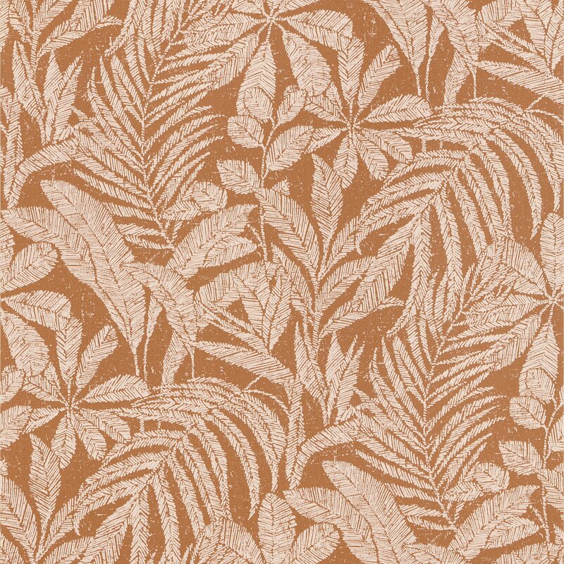 Papier peint intissé NUNCA PALMA coloris terracotta