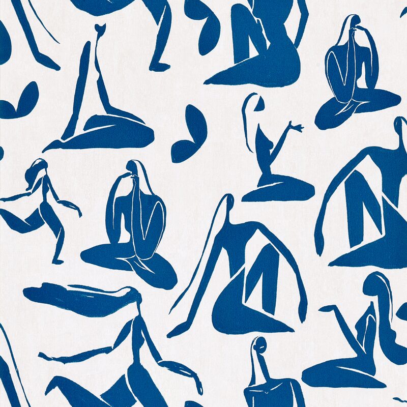 Papier peint intissé MEDINA coloris lapis lazuli