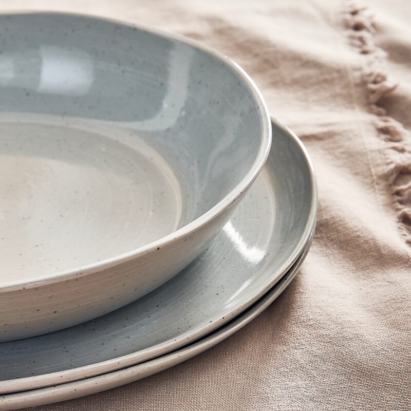 Assiette creuse ALBANE coloris gris