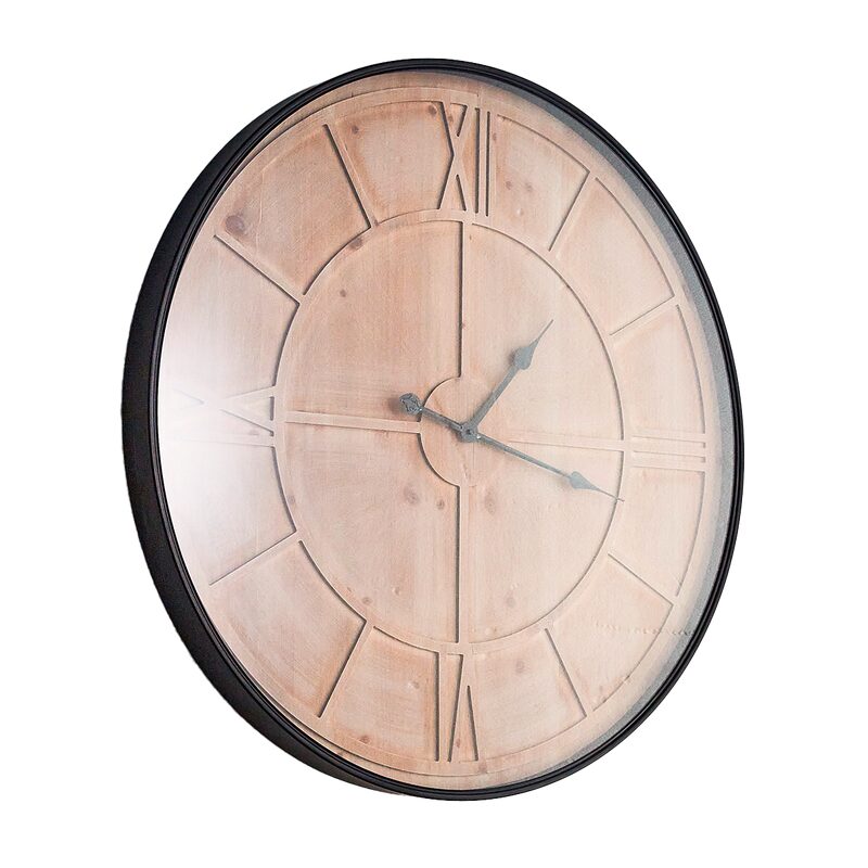 Horloge en bois SYLVIE coloris brun