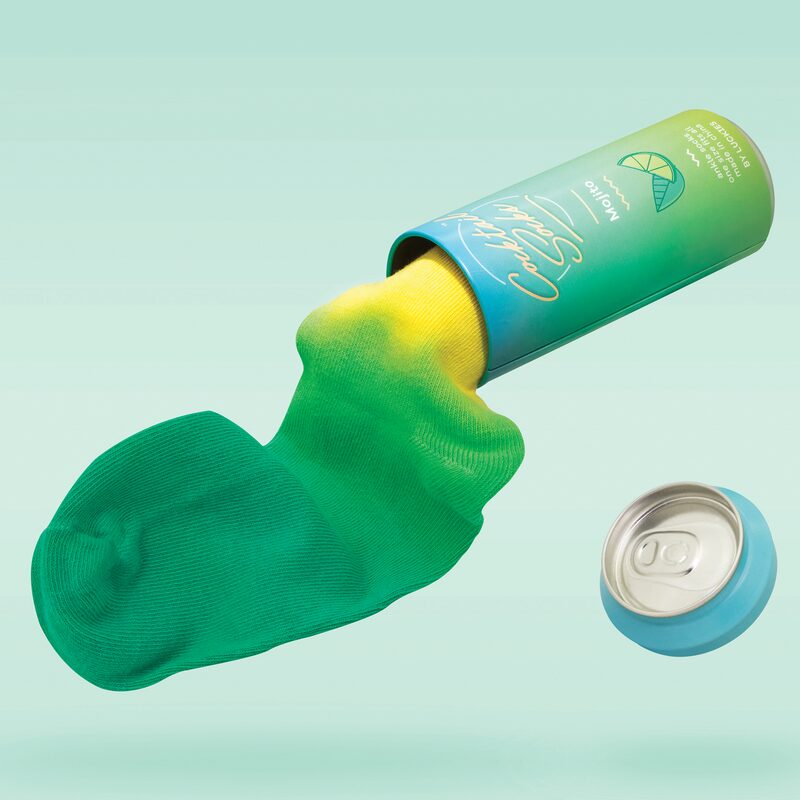 Chaussettes MOJITO coloris vert et jaune
