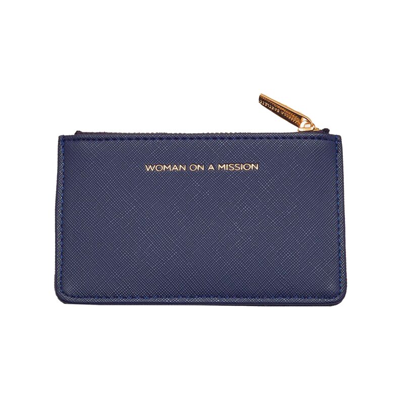 Porte-monnaie WOMAN ON A MISSION coloris bleu marine