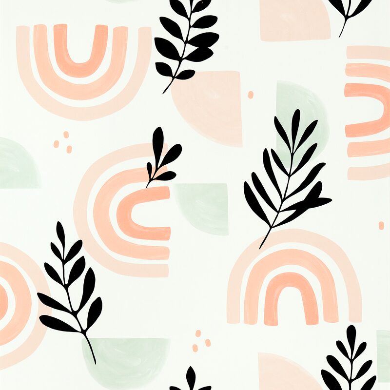 Papier peint intissé MACHA coloris terracotta poudré