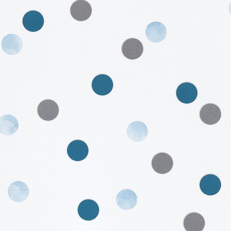 Papier peint intissé HAPPILY coloris bleu jeans