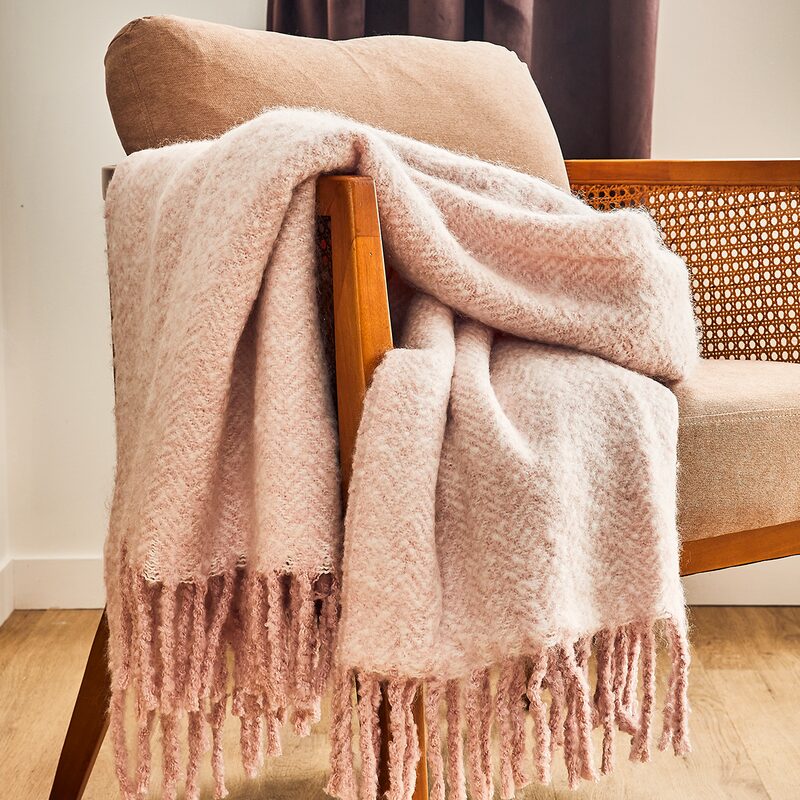 Plaid FREJA coloris rose