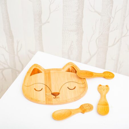 Cuillère bébé WOODLAND coloris bois clair