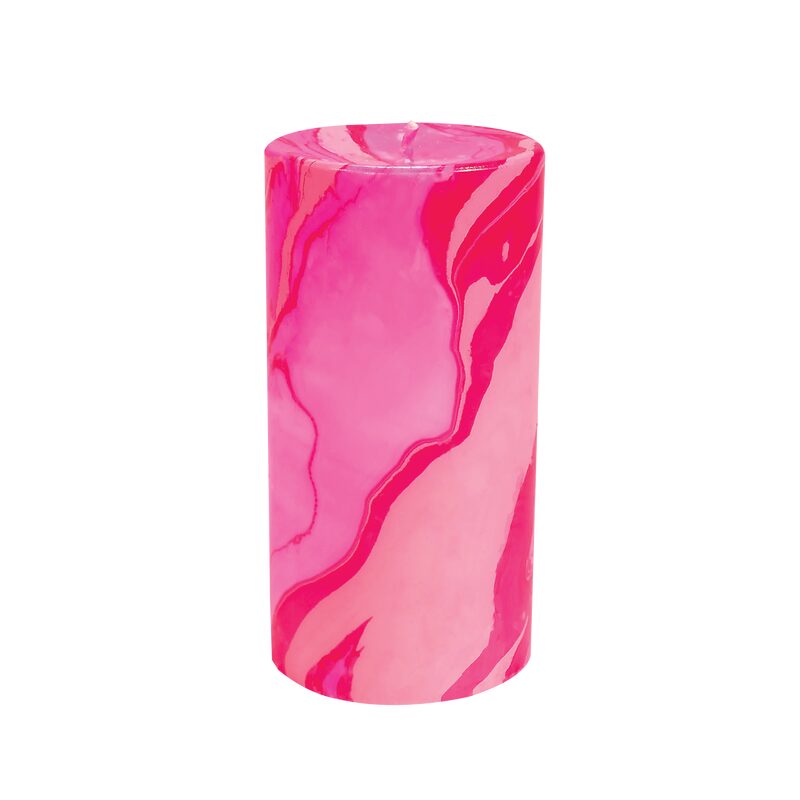 Bougie cylindrique DISCO coloris rose
