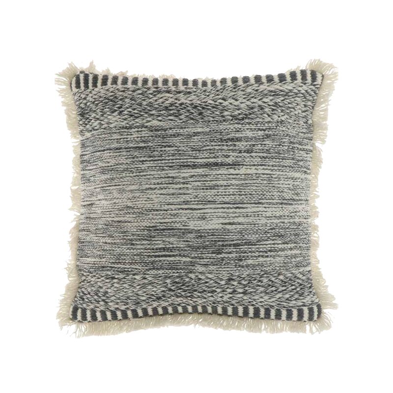 Coussin RENZO coloris beige/gris 45 x 45 cm