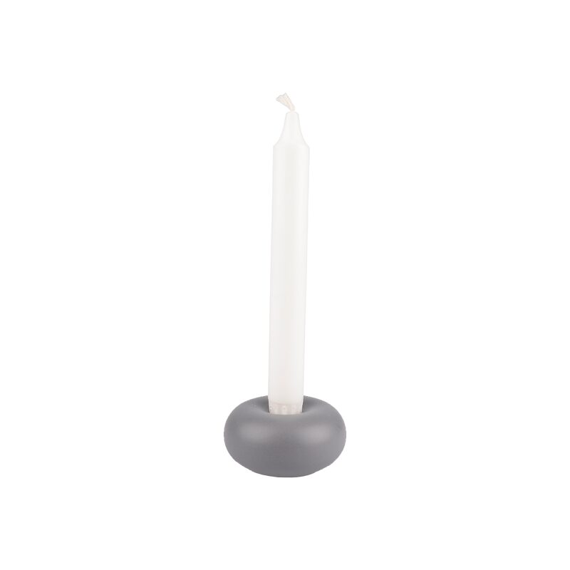 Bougeoir PEBBLE coloris gris foncé