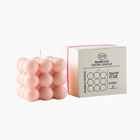 Elate & Co Bougie BUBBEL coloris rose