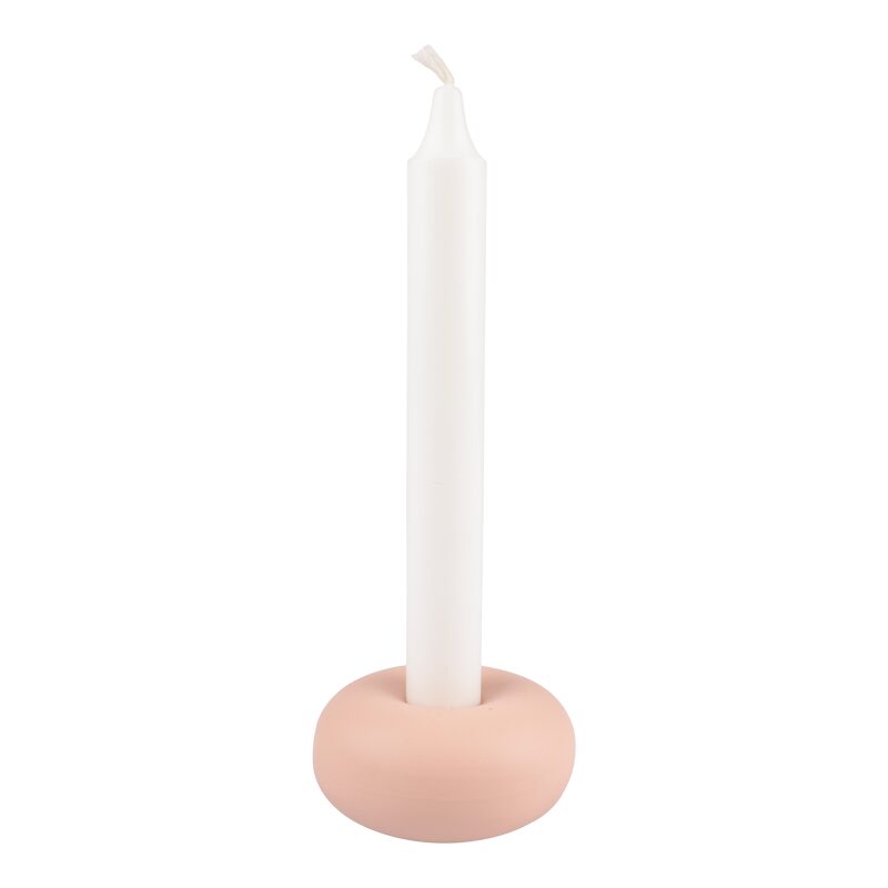 Bougeoir PEBBLE coloris rose pâle