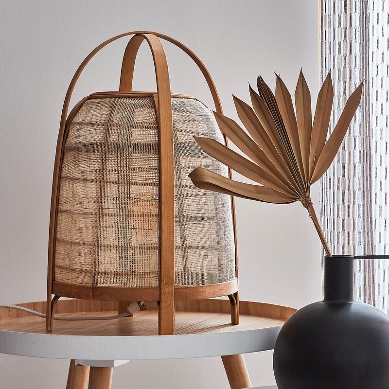 Lampe à poser PLAKA coloris bambou 42 x 27 cm