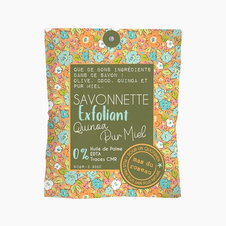 Mas du Roseau Savon VISAGE EXFOLIANT QUINOA PUR MIEL quinoa pure miel