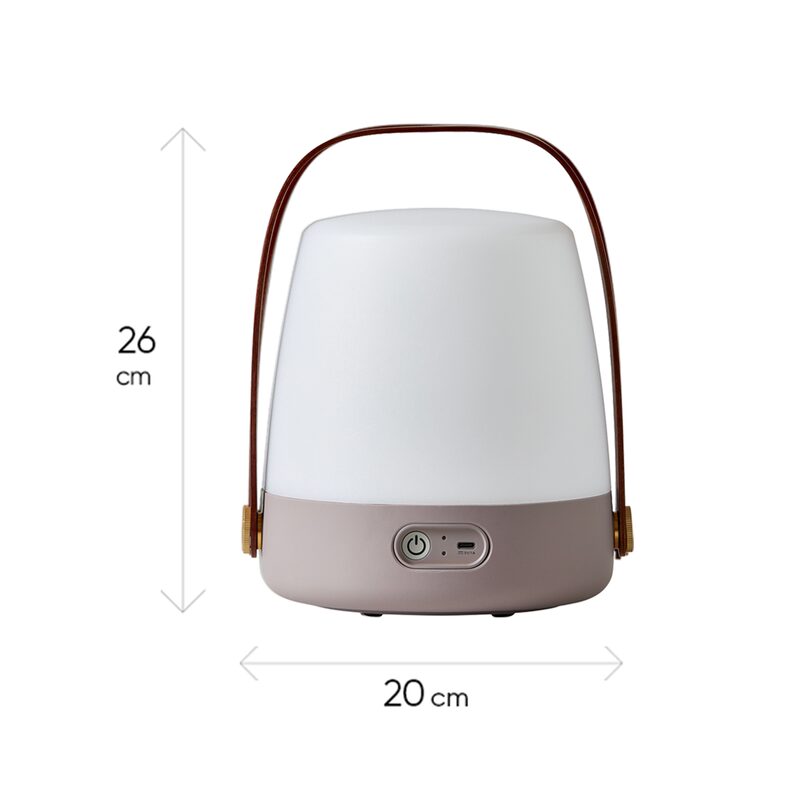 Lampe à poser LITE UP coloris taupe 26 x 20 cm
